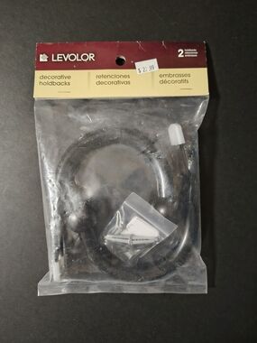 New Levolor Decorative Holdbacks Pack of 2 Black